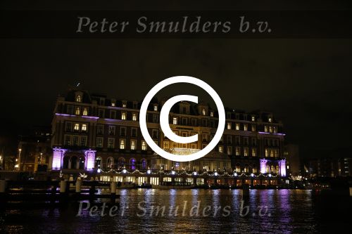 Amsterdam 20 november 2015 
Het Amstel hotel in de avond.