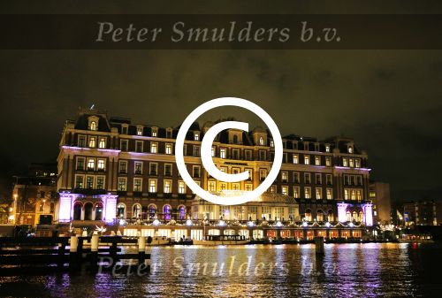 Amsterdam 20 november 2015 
Het Amstel hotel in de avond.