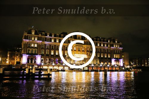 Amsterdam 20 november 2015 
Het Amstel hotel in de avond.