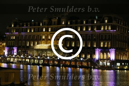 Amsterdam 20 november 2015 
Het Amstel hotel in de avond.