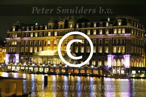 Amsterdam 20 november 2015 
Het Amstel hotel in de avond.