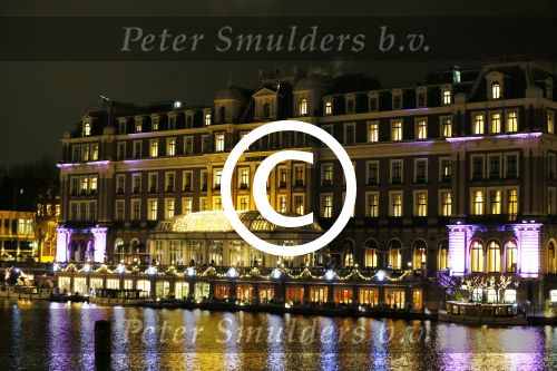 Amsterdam 20 november 2015 
Het Amstel hotel in de avond.