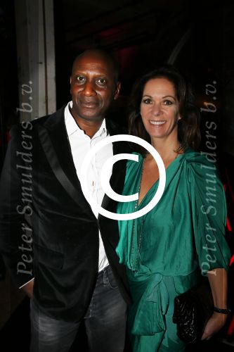 Amsterdam 28 november 2015 
Orange babies gala in Amsterdam. Annemarie v Gaal met Rhandy MacNack.