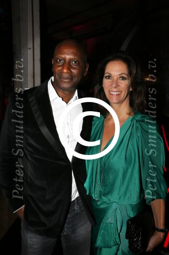 Amsterdam 28 november 2015 
Orange babies gala in Amsterdam. Annemarie v Gaal met Rhandy MacNack.