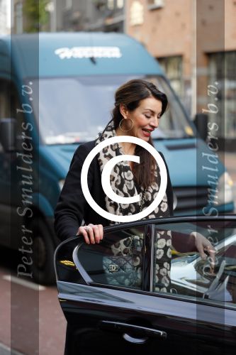 Amsterdam 23 november 2015 
Irene v d Laar stapt uit taxi.