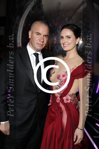 Amsterdam 28 november 2015 
Orange babies gala in Amsterdam.
Jeroen v Koningsbrugge met zijn vrouw Marie Claire Witlox