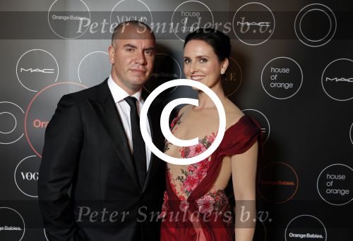 Amsterdam 28 november 2015 
Orange babies gala in Amsterdam.
Jeroen v Koningsbrugge met zijn vrouw Marie Claire Witlox