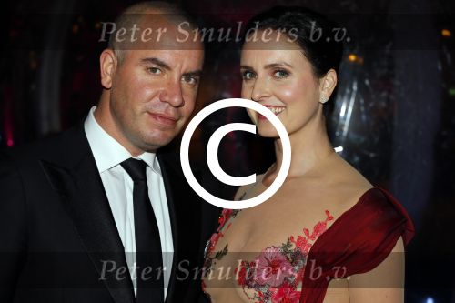 Amsterdam 28 november 2015 
Orange babies gala in Amsterdam.
Jeroen v Koningsbrugge met zijn vrouw Marie Claire Witlox