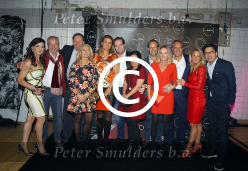 Amsterdam 28 november 2015 
Orange babies gala in Amsterdam. Marc Brouwers met zijn vrouw Janneke en vrienden
