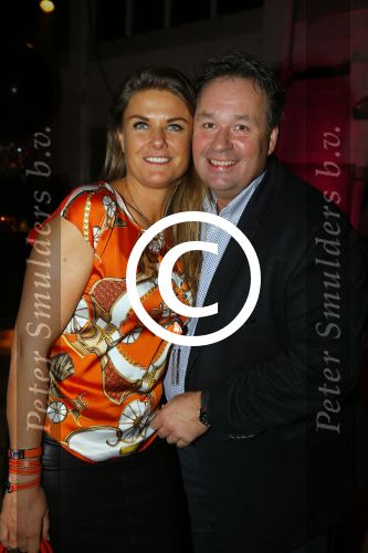 Amsterdam 28 november 2015 
Orange babies gala in Amsterdam. Marc Brouwers met zijn vrouw Janneke en vrienden