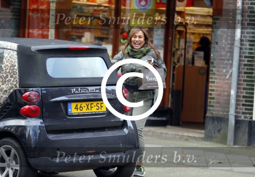 Amsterdam 18 november 2015
Patty Brard doet boodschappen in haar patmobile