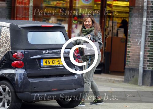 Amsterdam 18 november 2015
Patty Brard doet boodschappen in haar patmobile