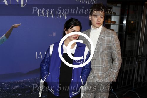 Amsterdam 12 december 2016
Premiere La La Land in Tuschinski. Abbey Hoes met vriend