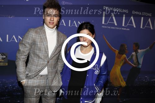 Amsterdam 12 december 2016
Premiere La La Land in Tuschinski. Abbey Hoes met vriend