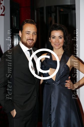 Amsterdam 28 november 2016
Premiere Soof 2 in de la mar theater. 
Birgit Schuurman met haar man