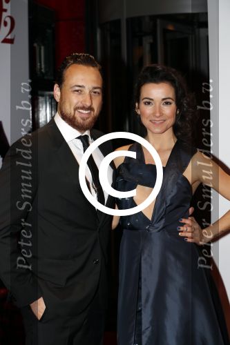 Amsterdam 28 november 2016
Premiere Soof 2 in de la mar theater. 
Birgit Schuurman met haar man