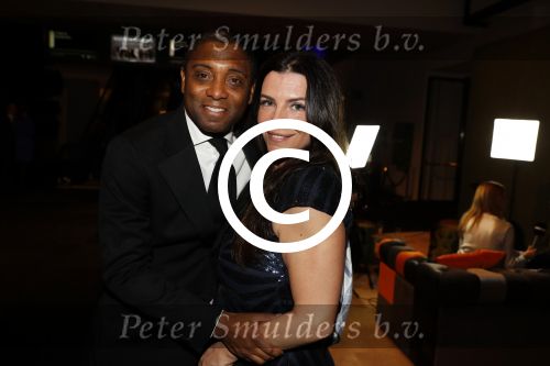 Amsterdam 8 december 2016
15e luxury fair in de RAI. Bryan Roy met Jelena Krstic