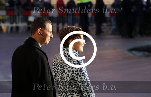Amstelveen 29 november 2016
Koningin Maxima en koningin Mathilde bezoeken het cobra museum in Amstelveen. burgemeester Amstelveen