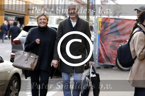 Amsterdam 3 december 2016
Caroline Tensen met haar man Ernst Jan Smids op de PC Hooftstraat