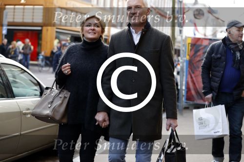 Amsterdam 3 december 2016
Caroline Tensen met haar man Ernst Jan Smids op de PC Hooftstraat