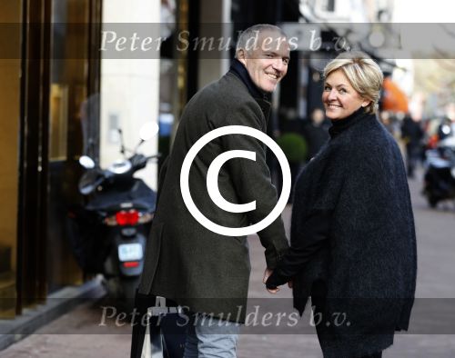 Amsterdam 3 december 2016
Caroline Tensen met haar man Ernst Jan Smids op de PC Hooftstraat