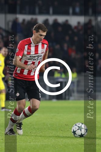 Eindhoven, 6 December 2016 Laatse groepswedstrijd in de Champions League Seizoen 2016/2017 PSV-FC Rostov, eindstand 0-0 en uitschakeling voor het gehele Europese Voetbal.
Daniel Schwaab