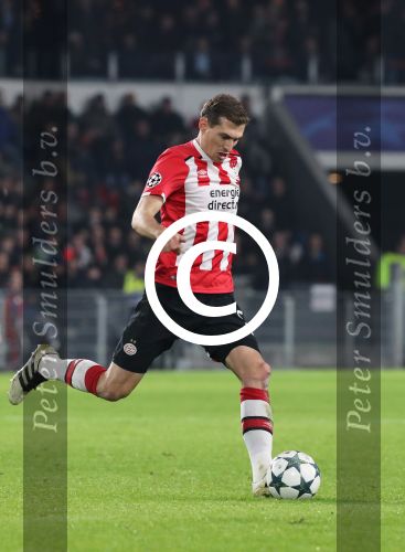 Eindhoven, 6 December 2016 Laatse groepswedstrijd in de Champions League Seizoen 2016/2017 PSV-FC Rostov, eindstand 0-0 en uitschakeling voor het gehele Europese Voetbal.
Daniel Schwaab