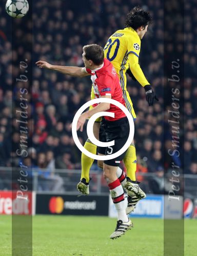 Eindhoven, 6 December 2016 Laatse groepswedstrijd in de Champions League Seizoen 2016/2017 PSV-FC Rostov, eindstand 0-0 en uitschakeling voor het gehele Europese Voetbal.
Daniel Schwaab