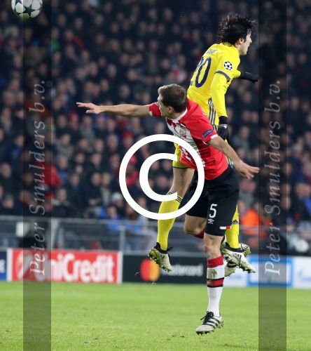 Eindhoven, 6 December 2016 Laatse groepswedstrijd in de Champions League Seizoen 2016/2017 PSV-FC Rostov, eindstand 0-0 en uitschakeling voor het gehele Europese Voetbal.
Daniel Schwaab