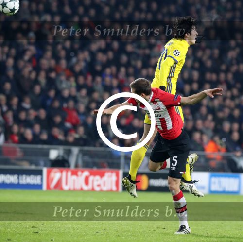 Eindhoven, 6 December 2016 Laatse groepswedstrijd in de Champions League Seizoen 2016/2017 PSV-FC Rostov, eindstand 0-0 en uitschakeling voor het gehele Europese Voetbal.
Daniel Schwaab