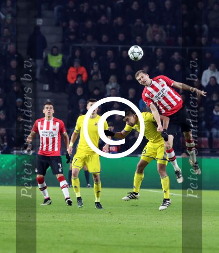 Eindhoven, 6 December 2016 Laatse groepswedstrijd in de Champions League Seizoen 2016/2017 PSV-FC Rostov, eindstand 0-0 en uitschakeling voor het gehele Europese Voetbal.
Daniel Schwaab