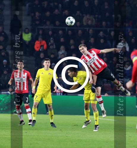 Eindhoven, 6 December 2016 Laatse groepswedstrijd in de Champions League Seizoen 2016/2017 PSV-FC Rostov, eindstand 0-0 en uitschakeling voor het gehele Europese Voetbal.
Daniel Schwaab