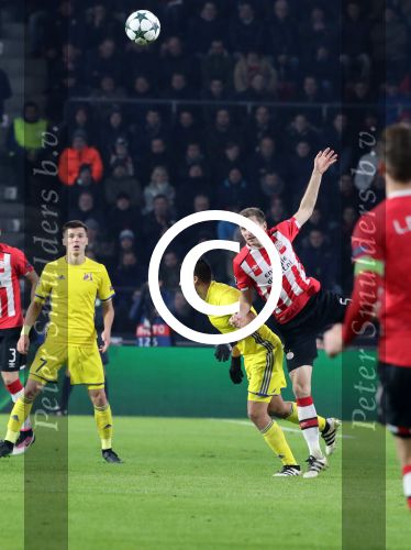 Eindhoven, 6 December 2016 Laatse groepswedstrijd in de Champions League Seizoen 2016/2017 PSV-FC Rostov, eindstand 0-0 en uitschakeling voor het gehele Europese Voetbal.
Daniel Schwaab