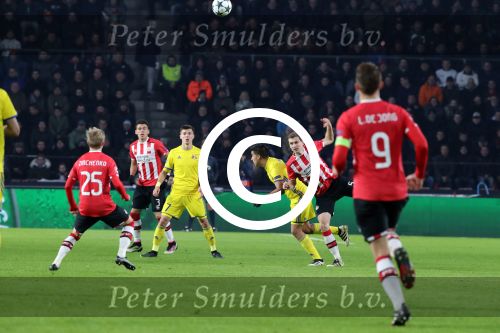 Eindhoven, 6 December 2016 Laatse groepswedstrijd in de Champions League Seizoen 2016/2017 PSV-FC Rostov, eindstand 0-0 en uitschakeling voor het gehele Europese Voetbal.
Daniel Schwaab