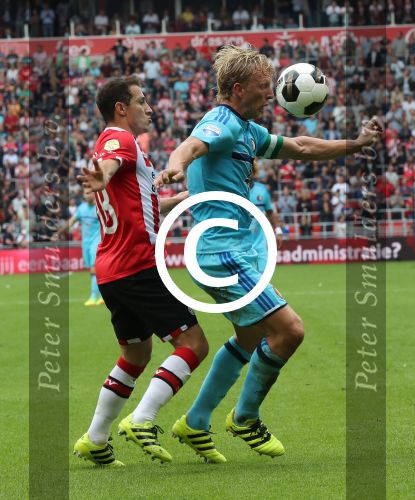 Eindhoven, 18 September 2016 PSV-Feyenoord, eindstand 0-1 Kompetitie Seizoen 2016/2017
Dirk Kuyt Andres Guardado