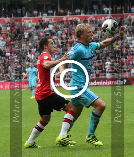 Eindhoven, 18 September 2016 PSV-Feyenoord, eindstand 0-1 Kompetitie Seizoen 2016/2017
Dirk Kuyt Andres Guardado
