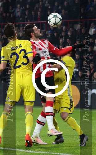 Eindhoven, 6 December 2016 Laatse groepswedstrijd in de Champions League Seizoen 2016/2017 PSV-FC Rostov, eindstand 0-0 en uitschakeling voor het gehele Europese Voetbal.
Gaston Pereiro