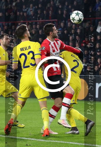 Eindhoven, 6 December 2016 Laatse groepswedstrijd in de Champions League Seizoen 2016/2017 PSV-FC Rostov, eindstand 0-0 en uitschakeling voor het gehele Europese Voetbal.
Gaston Pereiro