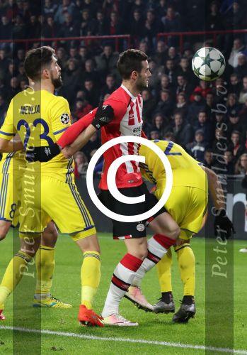 Eindhoven, 6 December 2016 Laatse groepswedstrijd in de Champions League Seizoen 2016/2017 PSV-FC Rostov, eindstand 0-0 en uitschakeling voor het gehele Europese Voetbal.
Gaston Pereiro