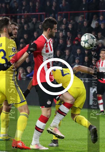 Eindhoven, 6 December 2016 Laatse groepswedstrijd in de Champions League Seizoen 2016/2017 PSV-FC Rostov, eindstand 0-0 en uitschakeling voor het gehele Europese Voetbal.
Gaston Pereiro