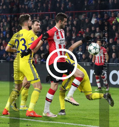 Eindhoven, 6 December 2016 Laatse groepswedstrijd in de Champions League Seizoen 2016/2017 PSV-FC Rostov, eindstand 0-0 en uitschakeling voor het gehele Europese Voetbal.
Gaston Pereiro