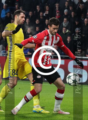 Eindhoven, 6 December 2016 Laatse groepswedstrijd in de Champions League Seizoen 2016/2017 PSV-FC Rostov, eindstand 0-0 en uitschakeling voor het gehele Europese Voetbal.
Gaston Pereiro