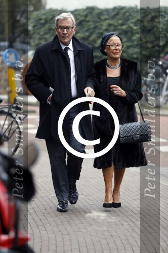 Amsterdam 15 december 2016
Herdenkingsdienst voor Joop Braakhekke in de Vondelkerk. Geert Eijsbouts met een vriendin