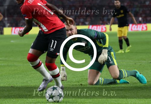 Eindhoven, 13 September 2016
PSV-Atletico Madrid, eindstand 0-1 
Eerste wedstrijd voorronde CL Seizoen 2016-2017
Jeroen Zoet
