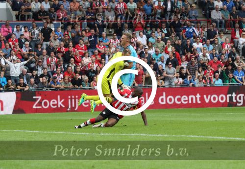 Eindhoven, 18 September 2016 PSV-Feyenoord, eindstand 0-1 Kompetitie Seizoen 2016/2017
Jeroen Zoet Jetro Willems Nicolai Jorgensen