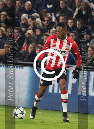 Eindhoven, 6 December 2016 Laatse groepswedstrijd in de Champions League Seizoen 2016/2017 PSV-FC Rostov, eindstand 0-0 en uitschakeling voor het gehele Europese Voetbal.
Joshua Brenet