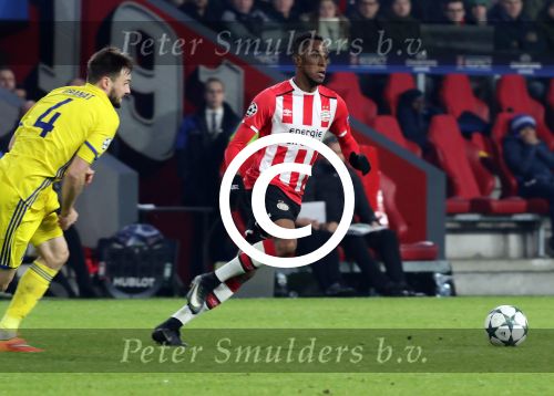 Eindhoven, 6 December 2016 Laatse groepswedstrijd in de Champions League Seizoen 2016/2017 PSV-FC Rostov, eindstand 0-0 en uitschakeling voor het gehele Europese Voetbal.
Joshua Brenet
