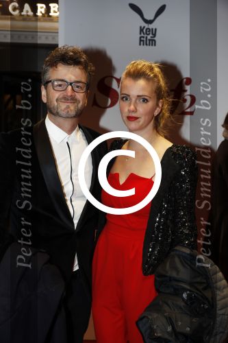 Amsterdam 28 november 2016
Premiere Soof 2 in de la mar theater. 
Kasper v Kooten en partner Lisa Mioch