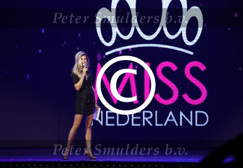 Hilversum 26 september 2016
Finale miss Nederland verkiezing in studio 21. Kim Kotter en Viktor Brand presenteren het.
