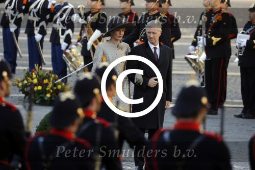 Amsterdam, 28 November 2016
Eerste dag Belgische Koningspaar bij Staatsbezoek aan Nederland
Koningin Maxima, Koning Willem Alexander, Koning Filip en Koningin Mathilde